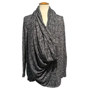 Wrap Sweater in Charcoal, DKNY Jeans - Infinity Scarf and Sweater Combo, Size XL